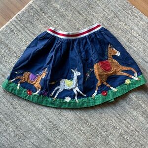 Mini Boden Scene Appliqué Skirt